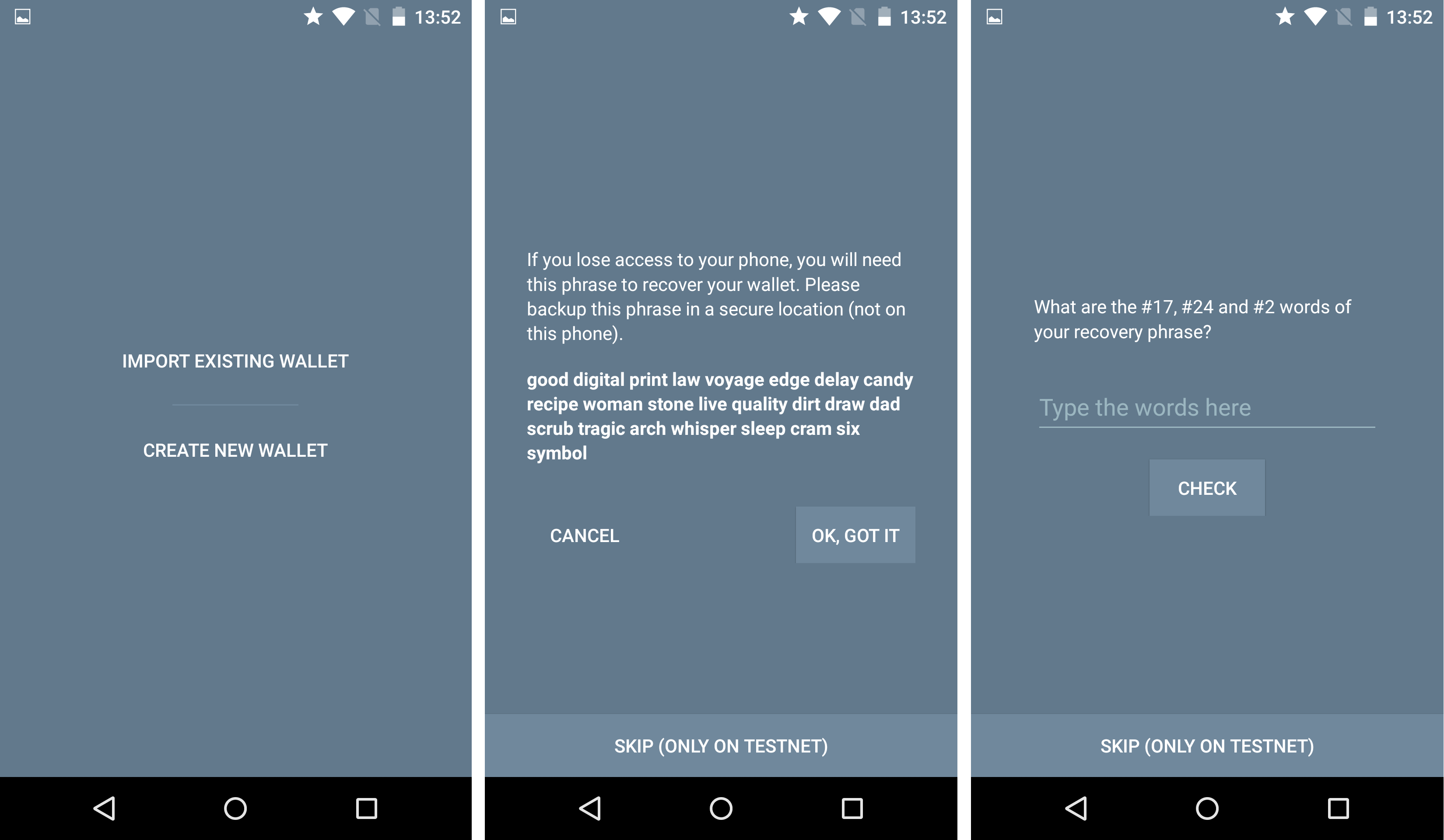 Eclar initial screens