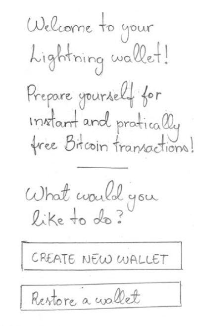 wallet greeting screen